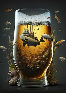 aquarium inside the cup