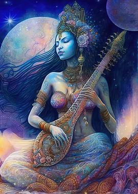 girl playing guitars