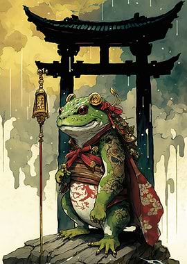 Frog samurai