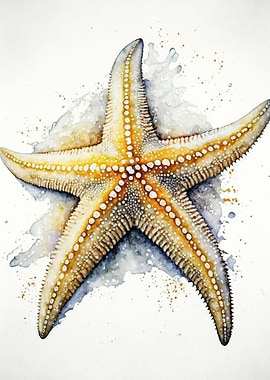 watercolour starfish