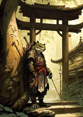 Frog samurai