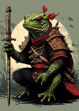 Frog samurai