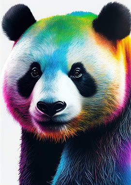 Colorful Panda Animals