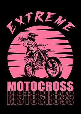 female motocross sunset