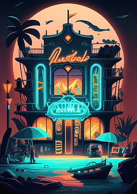 Neon Fantasy Full Moon Bar