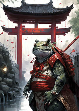 Frog samurai