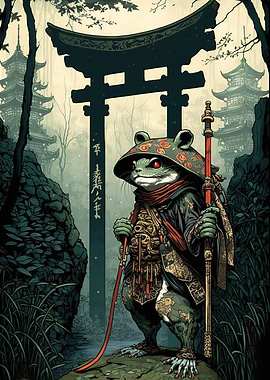 Frog samurai