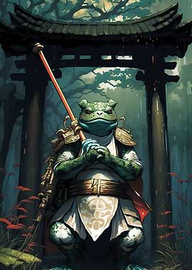 Frog samurai