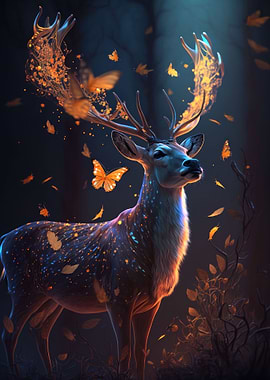 Magic Butterfly Deer Dream