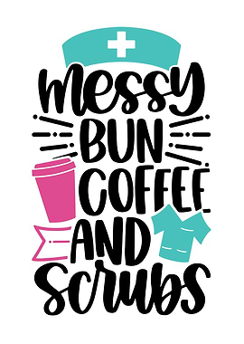 Messy Bun Coffee Scrubs