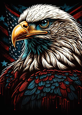 Eagle American Flag