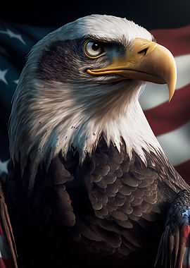 Eagle American Flag