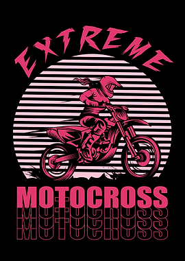 female motocross sunset