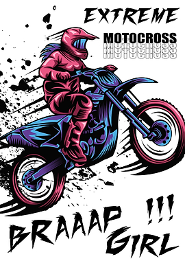 Woman motocross jump