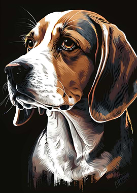 Beagle dog portrait