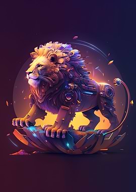 Futuristic LION ROBOTS