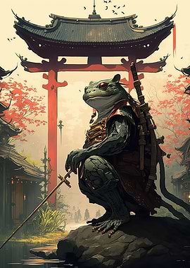 Frog samurai