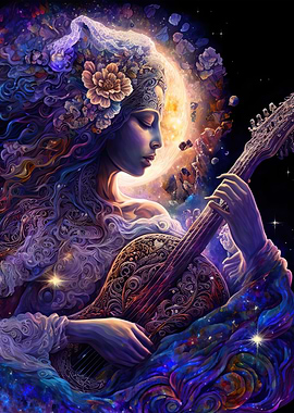 girl playing guitars