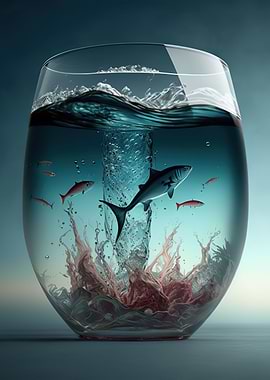 aquarium inside the cup