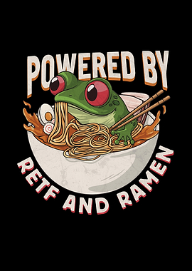 Red Eyed Frog eating Ramen