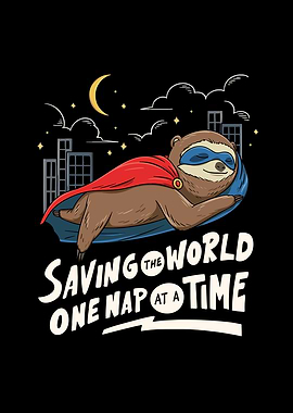 Sloth Superhero Design for