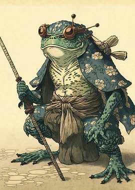 Frog samurai
