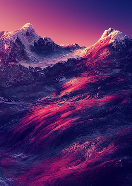 Fantasy dark mountain