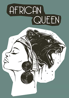 Poster African Queen Blue