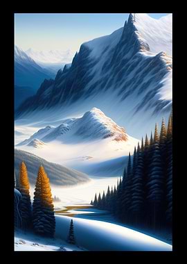 Vast Mountains And Trees