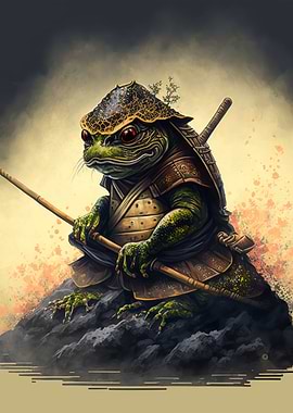 Frog samurai