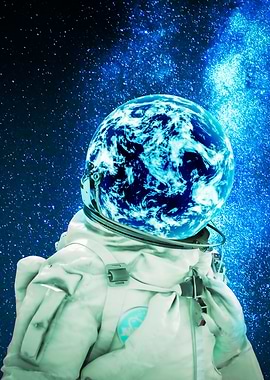 Astronaut Planet Head