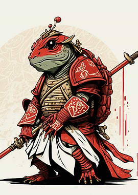 Frog samurai