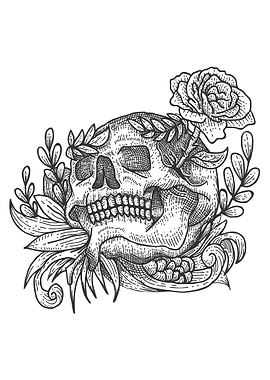 Skull floral decoration