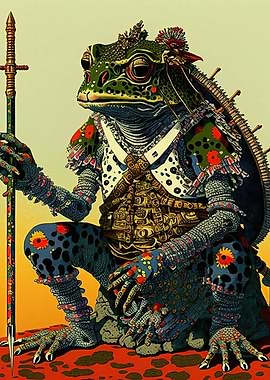 Frog samurai
