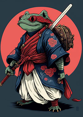 Frog samurai