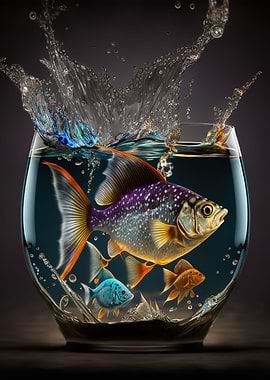 aquarium inside the cup