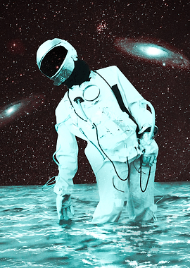 Astronaut in the sea