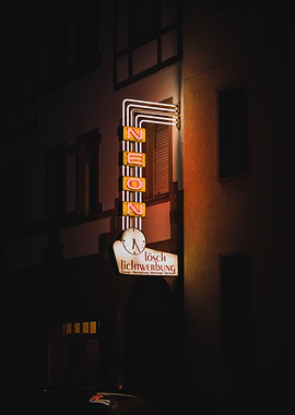 Glowing light advertising