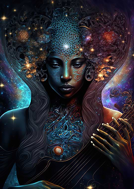 Girl playing guitars