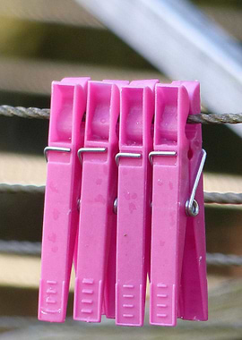 pink clothespins