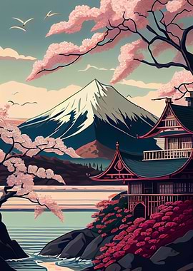 Pink Japanese Temple