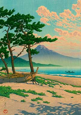Kawase Hasui Mt Fuji Miho