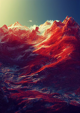 Fantasy dark mountain