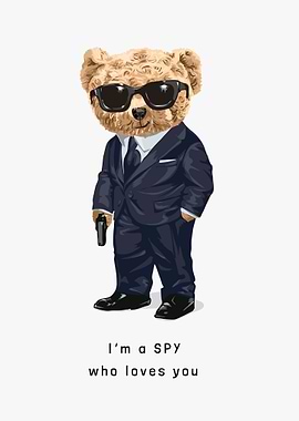 Cute bear toy in spy