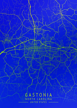 Gastonia USA City Map