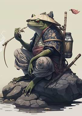 Frog samurai