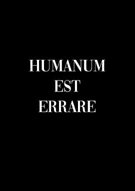 Humanum Est Errare