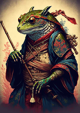 Frog samurai