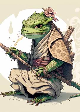 Frog samurai