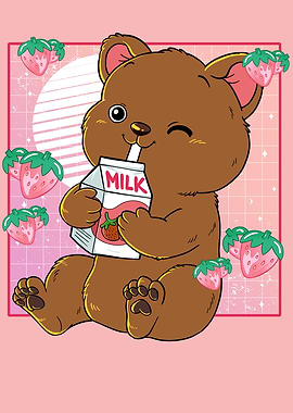 Kawaii Bear Strawberry